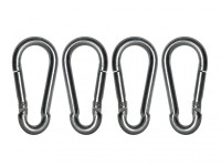 Faithfull Fire Brigade Snap Hook 6mm Zinc Plated (Pack 4)