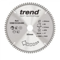 Trend Wood Mitre Saw Blade - 254mm dia x 3.0 kerf x 30 bore 80T