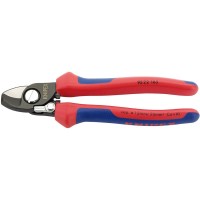 Knipex Cable Shear with Sprung Heavy Duty Handles for Copper or Aluminium 165mm - 95 22 165
