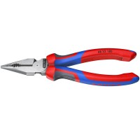 Knipex Needle-Nose Combination Pliers with Multi-Component Grips Black Atramentized 185mm - 08 22 185 SB