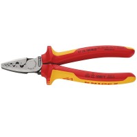 Knipex VDE Insulated Crimping Pliers For End Sleeves 180mm - 97 78 180 SB
