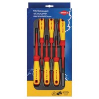 Knipex 6pc VDE Insulated Slotted / Phillips / Pozidriv Screwdriver Set - 00 20 12 V04