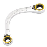 Draper Expert HI-TORQ Double Ring Ratchet Half Moon Spanner, 10 x 12mm - 03933