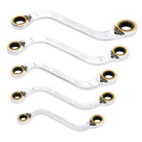 Draper Expert HI-TORQ Double Ring Reversible Ratchet S-Shape Spanner Set (5 Piece) - 03947