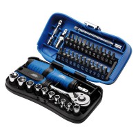 Draper Expert Socket and Bit Set, 1/4\" Square Drive (39 Piece) - 04713