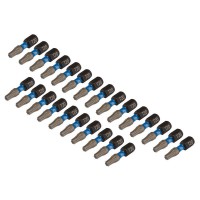 Draper Expert TX-STAR Torx Impact Screwdriver Bits, T20 x 25mm, 1/4\" Hex (Pack of 25) - 05692