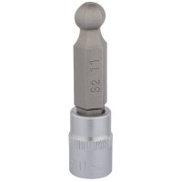Draper Expert Ball End Hexagonal Socket Bit, 3/8\" Square Drive - 11mm