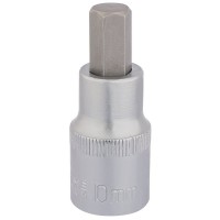 Draper Expert Hexagonal Socket Bit, 1/2\" Square Drive - 10mm