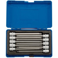 Draper Expert TX-STAR Torx Long Socket Bit Set, 3/8\" Square Drive 150mm (10 Piece) - 16311