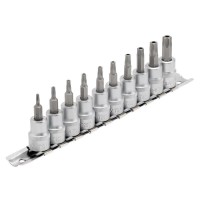 Draper Expert TX-STAR Torx Security Socket Bit Set, 3/8\" Square Drive 48mm (10 Piece) - 16332