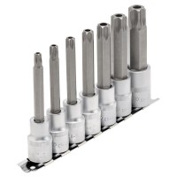 Draper Expert TX-STAR Torx Security Socket Bit Set, 1/2\" Square Drive 100mm (7 Piece) - 16338