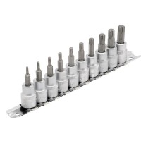Draper Expert TX-STAR Torx Plus Socket Bit Set, 3/8\" Square Drive 48mm (10 Piece) - 16339