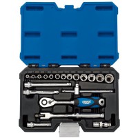 Draper Expert Metric Socket Set, 1/4\" Square Drive (20 Piece) - 16442