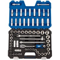 Draper Expert MM/AF Combined Socket Set, 1/2\" Square Drive (63 Piece) - 16456