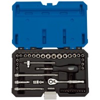 Draper Expert Combined MM/AF Socket Set, 1/4\" Square Drive (40 Piece) - 16464