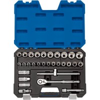 Draper Expert Metric Socket Set, 1/2\" Square Drive (30 Piece) - 16466