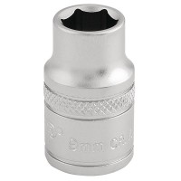 Draper Expert 6 Point Metric Socket, 3/8\" Square Drive - 9mm