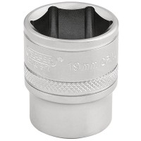 Draper Expert 6 Point Metric Socket, 3/8\" Square Drive - 19mm