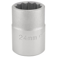 Draper Expert 12 Point Socket, 3/4\" Square Drive - 24mm