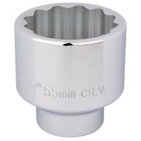 Draper Expert 12 Point Socket, 3/4\" Square Drive - 55mm