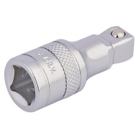 Draper Expert Satin Chrome Wobble Extension Bar, 3/8\" Square Drive 45mm - 16742