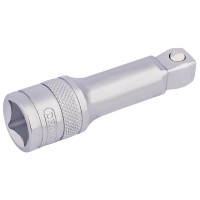 Draper Expert Satin Chrome Wobble Extension Bar, 1/2\" Square Drive 75mm - 16761