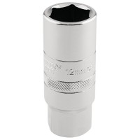 Draper Expert 12mm Thread 6 Point Spark Plug Socket 1/2\" Square Drive - 18mm