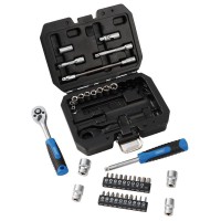 Draper HI-TORQ Metric Socket and Bit Set, 1/4\" Square Drive (40 Piece) - 24223