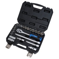 Draper HI-TORQ Metric Socket Set, 1/2\" Square Drive (23 Piece) - 24229