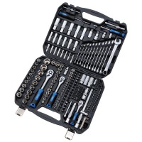 Draper HI-TORQ Metric Socket and Bit Set, 1/4\" 3/8\" 1/2\" Square Drive (219 Piece) - 24232