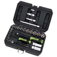 Draper HI-TORQ Metric Socket and Bit Set, 1/4\" 3/8\" Square Drive (48 Piece) - 24235