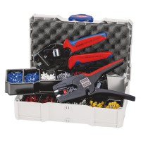 Knipex Crimper and Stripper with Crimp Assortment for Wire Ferrules in Mini Systainer - 97 90 17