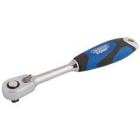 Draper Expert 60 Tooth Micro Head Reversible Soft Grip Ratchet, 1/4\" Square Drive - 26514