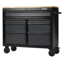 BUNKER Workbench Roller Tool Cabinet, 7 Drawer, 41\" Grey - 27207