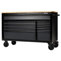 BUNKER Workbench Roller Tool Cabinet, 10 Drawer, 56\" Grey - 27220