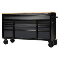 BUNKER Workbench Roller Tool Cabinet, 15 Drawer, 61\" Grey - 27225