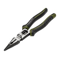 Draper Expert Long Nose Pliers with Wire Stripper, 200mm - 28527