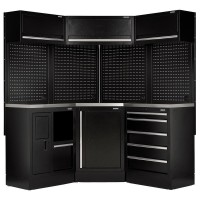 BUNKER Modular Storage Corner Combo with Stainless Steel Worktop (18 Piece) - 32521