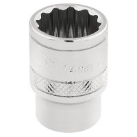 Draper Expert HI-TORQ 12 Point Socket, 3/8\" Square Drive - 14mm