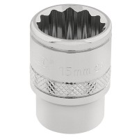 Draper Expert HI-TORQ 12 Point Socket, 3/8\" Square Drive - 15mm
