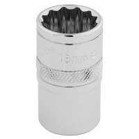 Draper Expert HI-TORQ 12 Point Socket, 1/2\" Square Drive - 16mm