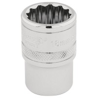 Draper Expert HI-TORQ 12 Point Socket, 1/2\" Square Drive - 18mm