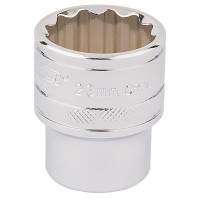 Draper Expert HI-TORQ 12 Point Socket, 1/2\" Square Drive - 23mm