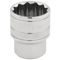 Draper Expert HI-TORQ 12 Point Socket, 1/2\" Square Drive - 24mm