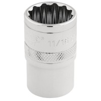 Draper Expert HI-TORQ 12 Point Socket, 1/2\" Square Drive - 11/16\"