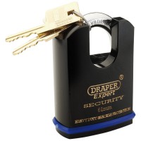 Draper Expert Heavy Duty Padlock and 2 Keys with Shrouded Shackle, 61mm - 64198