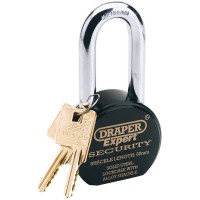 Draper Expert Heavy Duty Stainless Steel Padlock and 2 Keys, 63 x 50mm - 64207