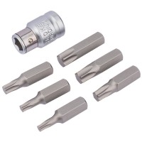 Draper Expert TX-STAR Torx Bit and Bit Holder Set 3/8\" Square Drive (7 Piece) - 83561