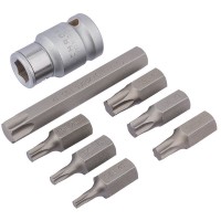 Draper Expert TX-STAR Torx Bit Set 1/2\" Square Drive (8 Piece) - 83562