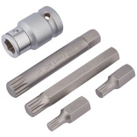 Draper Expert Spline Bit Set 1/2\" Square Drive (5 Piece) - 83567